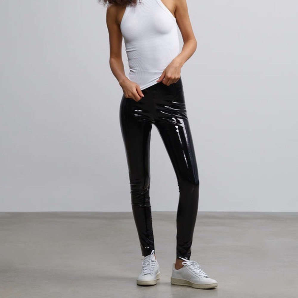 Commando Faux Patent Leather Leggings Size Small New!